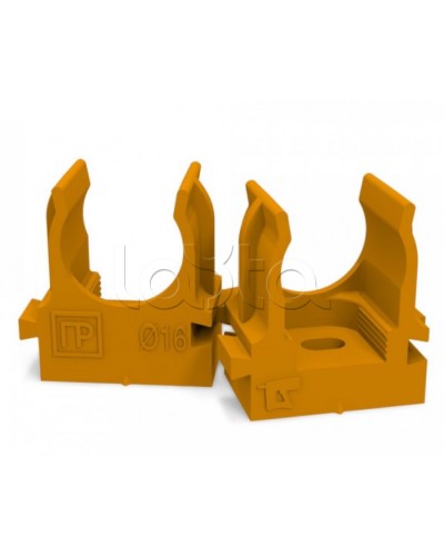 Крепеж-клипса для труб для монтажного пистолета оранжевая д16 (100шт/1100шт уп/кор) Промрукав (PR13.0151) в Коврове Держатели, клипсы, скобы Pintop.ru