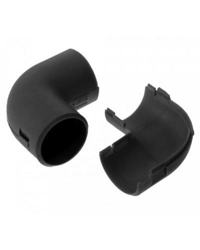 Соединитель угловой разборный черный д20 (5шт/550шт уп/кор) Промрукав (PR13.0174) в Коврове Повороты, муфты, тройники Pintop.ru