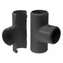 Тройник разборный черный д20 (5шт/400шт уп/кор) Промрукав (PR13.0178)