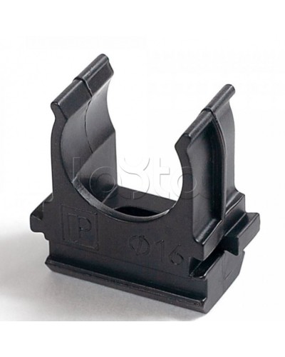 Крепёж-клипса для труб Полистирол черная д40 в малой упаковке (10шт/300шт уп/кор) Промрукав (PR13.0213) в Коврове Держатели, клипсы, скобы Pintop.ru