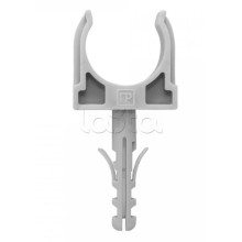 Крепеж-клипса с дюбелем серая д25 в малой упаковке (10шт/450шт уп/кор) Промрукав (PR13.0317)