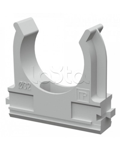 Крепёж-клипса для труб д32 безгалогенная (HF) атмосферостойкая серая (25шт/500шт уп/кор) Промрукав (PR13.0347) в Коврове Держатели, клипсы, скобы Pintop.ru