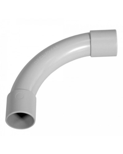 Соединитель угловой д25 безгалогенный (HF) атмосферостойкий серый (30шт/270шт уп/кор) Промрукав (PR13.0358) в Коврове Повороты, муфты, тройники Pintop.ru
