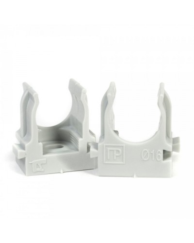 Крепеж-клипса для труб для монтажного пистолета серая в гофроящике d16 мм (1400шт/кор) Промрукав (PR13.0452) в Коврове Держатели, клипсы, скобы Pintop.ru