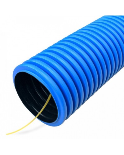 Труба гофрированная двустенная ПНД гибкая тип 750 (SN38) с/з синяя д50 (100м/уп) Промрукав (PR15.0042) в Коврове Труба гофрированная Pintop.ru