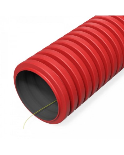 Труба гофрированная двустенная ПНД гибкая тип 1250 (SN63) с/з красная d50 мм (50 м/уп Промрукав (PR15.00993) в Коврове Труба гофрированная Pintop.ru