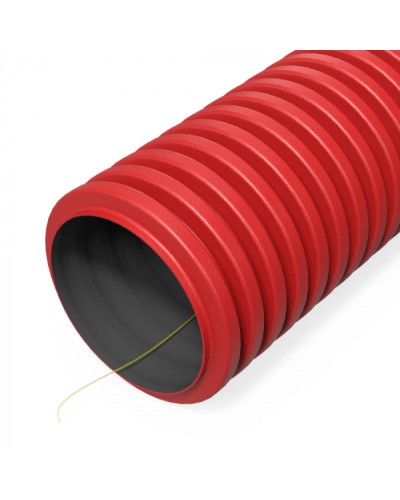 Труба гофр. двуст. ПНД гибкая тип 1250 (SN49) с/з красная d63 мм (50м/150м уп/пал) Промрукав (PR15.00996) в Коврове Труба гофрированная Pintop.ru
