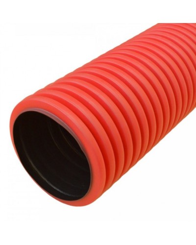 Труба гофрированная двустенная ПНД жесткая тип 750 (SN19) красная д90 5,7м (34,2м/уп) Промрукав (PR15.0128) в Коврове Труба гофрированная Pintop.ru