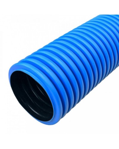 Труба гофрированная двустенная ПНД жесткая тип 750 (SN8) синяя д200 6м (12м/уп) Промрукав (PR15.0192) в Коврове Труба гофрированная Pintop.ru