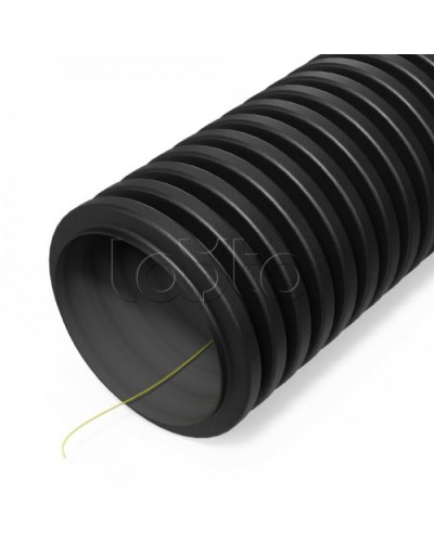 Труба гофр двустенная ПНД гибкая тип 450 (SN26) ст к ультраф с/з черная d50 мм (100м/уп) Промрукав (PR15.0314) в Коврове Труба гофрированная Pintop.ru