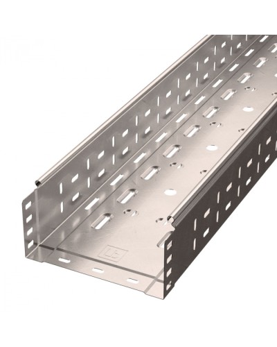 Лоток перфорированный Стандарт INOX (AISI 409) 200х100х3000 (0,8 мм) (6 м/уп) Промрукав (PR16.2416) в Коврове Кабельные лотки Pintop.ru