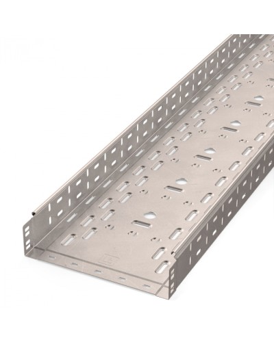 Лоток перфорированный Стандарт INOX (AISI 409) 300х80х3000 (0,8 мм) (6 м/уп) Промрукав (PR16.2421) в Коврове Кабельные лотки Pintop.ru