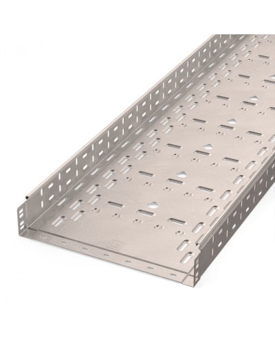 Лоток перфорированный Стандарт INOX (AISI 409) 400х80х3000 (1,0 мм) (6 м/уп) Промрукав (PR16.2424) в Коврове Кабельные лотки Pintop.ru