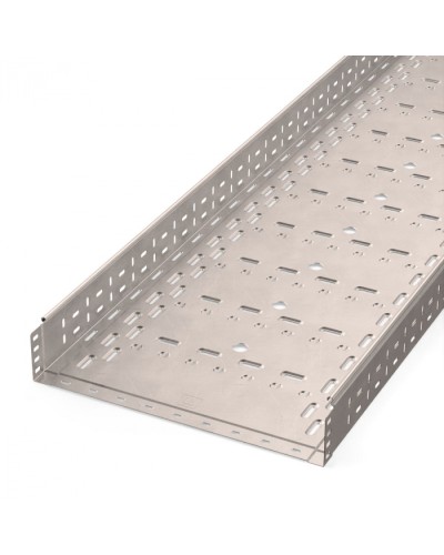 Лоток перфорированный Стандарт INOX (AISI 409) 500х100х3000 (1,0 мм) (6 м/уп) Промрукав (PR16.2425) в Коврове Кабельные лотки Pintop.ru