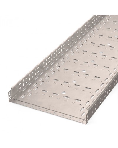 Лоток перфорированный Стандарт INOX (AISI 409) 500х80х3000 (1,0 мм) (6 м/уп) Промрукав (PR16.2427) в Коврове Кабельные лотки Pintop.ru