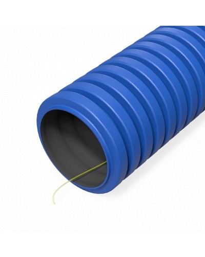 Труба гофрированная двустенная ПНД гибкая тип 450 (SN29) с/з синяя d40 мм (100м/уп) Промрукав (PR15.0256) в Коврове Труба гофрированная Pintop.ru