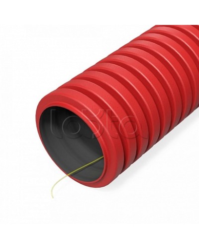 Труба гофрированная двустенная ПНД гибкая тип 750 (SN49) с/з красная d40 мм (100м/уп) Промрукав (PR15.0260) в Коврове Труба гофрированная Pintop.ru