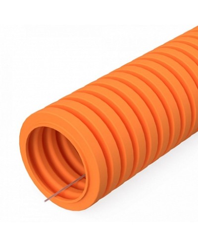 Труба гофрированная ПВХ легкая 350 Н оранжевая с/з d25 мм (50 м/2600 м уп/пал) Промрукав (PR01.0132) в Коврове Труба гофрированная Pintop.ru