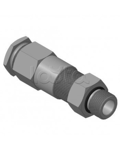 Кабельный ввод для бронированного кабеля с двойным уплотнением резьбой G1/2, внешним диаметром кабеля D=14-18 мм и проходным диаметром кабеля d=8-12 мм Спектрон КВБ-18/12-2У-М-G1/2 в Коврове Аксессуары для кабель-канала Pintop.ru