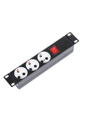 Блок силовых розеток 10 без шнура с выключателем, 3 розетки (черный) ЦМО БР-3П-10-9005 в Коврове Блоки розеток Pintop.ru