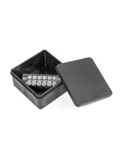 Коробка распред. двухкомп. (HF) 100х100х50 черная Промрукав (PR80.0173) в Коврове Распределительные коробки Pintop.ru