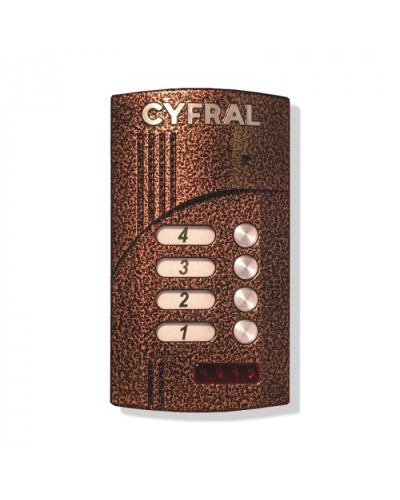 Блок вызова видеодомофона на 4 абонента Цифрал M-4.2/VС в Коврове Вызывные аудиопанели малоабонентные Pintop.ru