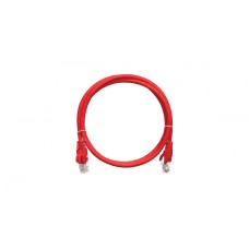 Шнур коммутационный 2хRJ45/8P8C, U/UTP, 4 пары, Кат.5е, PVC, красный (0,3м) NIKOMAX NMC-PC4UD55B-003-RD