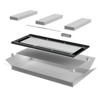 ITK LINEA E Дверь стеклянная 600мм шкафа 24U чер. (LE05-24U6X-DR)