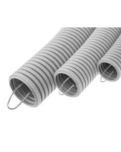 Труба HFFR гофрир. тяжелая, с зондом, без галогена, ПЛЛ 40мм Экопласт 21140HFR-W в Коврове Труба гофрированная Pintop.ru