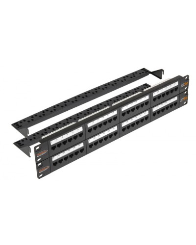 Патч-панель 19, 2U, 48xRJ45 NIKOMAX (NMC-RP48UD2-2U-BK) в Коврове Патч панель Pintop.ru