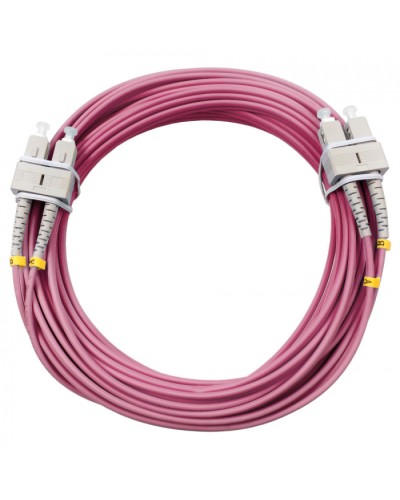 Шнур оптический duplex SC-SC 50/125 mm OM4 20м LSZH Cabeus FOP-50-OM4-SC-SC-20m в Коврове Патч-корды оптические Pintop.ru