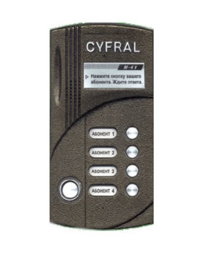 Блок вызова видеодомофона на 4 абонентов Цифрал M-4M/TVС в Коврове Блоки вызова многоабонентные Pintop.ru