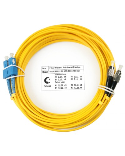 Шнур оптический duplex SC-FC 9/125 sm 10м LSZH Cabeus FOP(d)-9-SC-FC-10m в Коврове Патч-корды оптические Pintop.ru