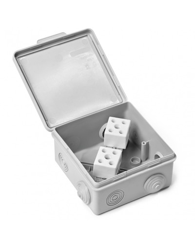 Коробка монтажная огнестойкая пластиковая герметичная КМОПГ IP54, 4 контакта для кабеля до 10мм2(4к х 10 мм) ПожТехКабель 071-004 в Коврове Распределительные коробки Pintop.ru