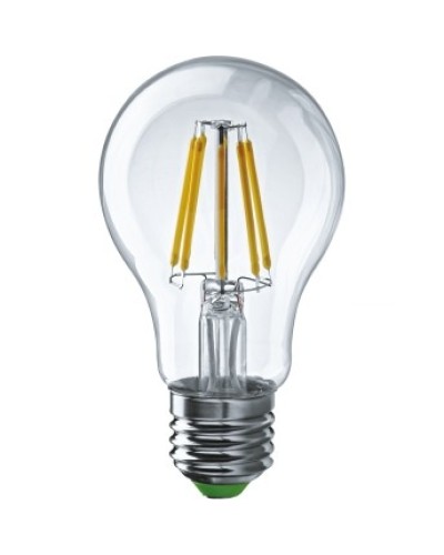 Лампа светодиодная LED 6Вт,220В, Е27 (теплый) FILAMENT Navigator NLL-F-A60-6-230-2.7K-E27 в Коврове Светильники Pintop.ru