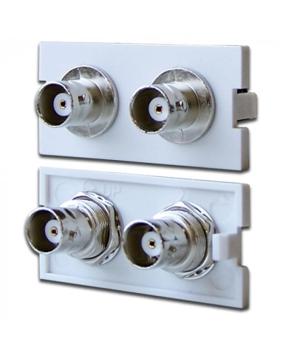 Вставка модульная с 2-мя BNC-адаптерами в розетку LAN-MB, белая LANMASTER (LAN-MBP-2BNC-WH) в Коврове Патч-корды оптические Pintop.ru