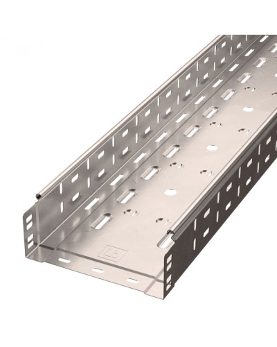 Лоток перфорированный Стандарт INOX (AISI 409) 200х80х3000 (0,8 мм) (6 м/уп) Промрукав (PR16.2418) в Коврове Кабельные лотки Pintop.ru