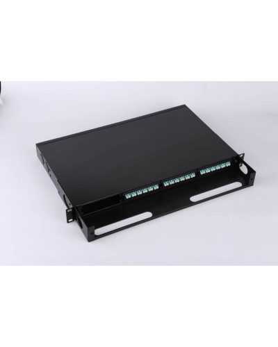 Бокс 19 на 4 кассеты MPO, 1U, черный LANMASTER LAN-FOBM-4MCS-1U в Коврове Кросс оптический Pintop.ru