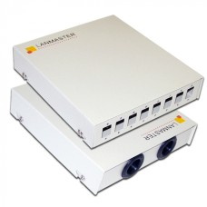 Кросс оптический настенный, металлический, на 8 SC адаптеров LANMASTER (LAN-FOBM-WM-8SC)