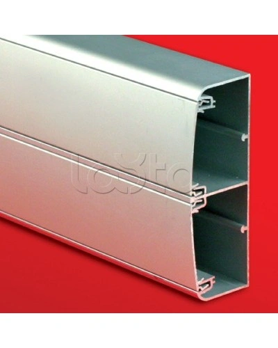 Кабель-канал алюминевый 140х50 (с 2 крышками), цвет серый металлик DKC (01499) в Коврове Кабель-канал Pintop.ru