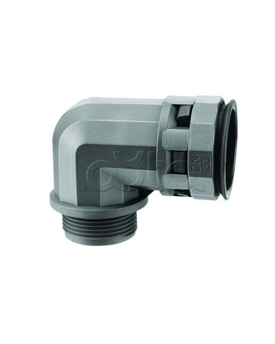 Муфта 90 грд. труба-коробка DN 17 мм, М20х1,5, полиамид, цвет черный DKC PAN17M20N в Коврове Повороты, муфты, тройники Pintop.ru