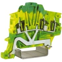 Зажим для заземления, 1 ввод/2 вывода, 1,5 кв.мм желто-зеленый DKC ZHT410