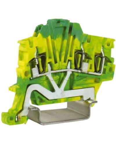Зажим для заземления, 1 ввод/2 вывода, 1,5 кв.мм желто-зеленый DKC ZHT410 в Коврове Держатели, клипсы, скобы Pintop.ru