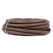 Труба гофр. ПВХ с протяжкой d25 мм (25 м) темное дерево EKF-Plast (tg-z-25d)