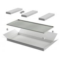 ITK LINEA E Дверь металлическая 600мм шкафа 42U сер. (LE35-42U6X-DM)