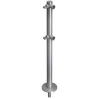 Стойка ограждения съемная L-образная с 2-мя полупетлями cправа Oxgard ВЗР 1996Р.20-02