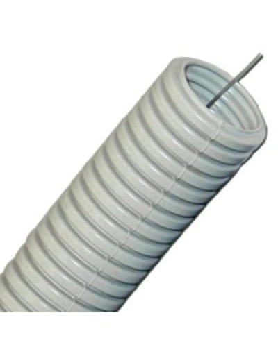 Труба гофрированная ПП тяжелая диам 50 мм, с зондом, без галогена, трудногорючая Экопласт 61150HFR в Коврове Труба (ОКЛ) Экопласт Pintop.ru