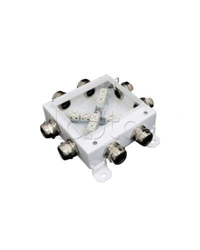 Коробка монтажная огнестойкая Гефест КМ-О (12к*6,0)-IP66 1212, 8 вводов 123х123х6 в Коврове Распределительные коробки Pintop.ru