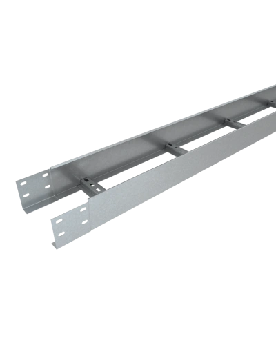 Лоток лестничный 100х300х1,2 L2500 мм Быстрый монтаж HD КМ-профиль (LLS100-300-1.2-2500 HD) в Коврове Кабельные лотки Pintop.ru