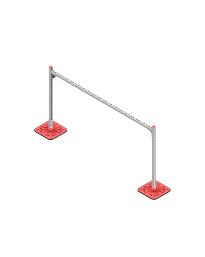 Опорная конструкция для горизонтальных прямоугольных воздуховодов и металлических лотков кабеленесущих систем TECHNORAPTOR FOOT 2000х1000 КМ-профиль (KM-TR-F-SSHRAD-2000-1000) в Коврове Системы видеонаблюдения Pintop.ru